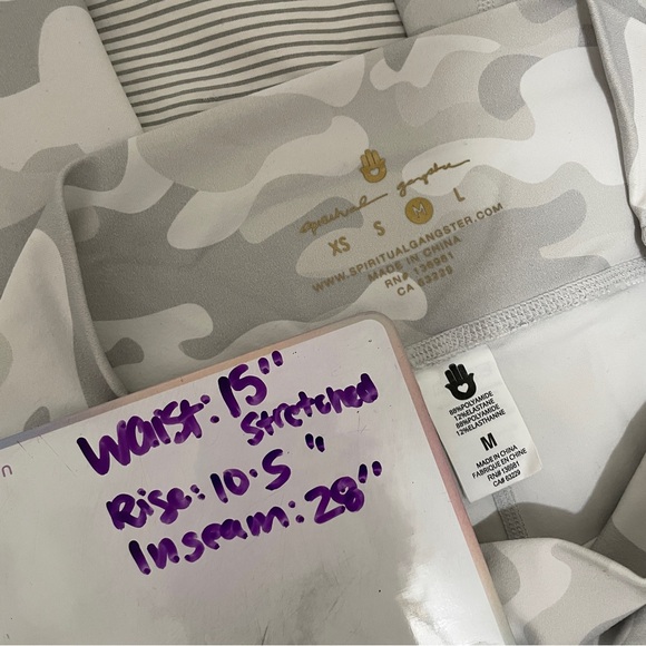 Spiritual Gangster Camo Perfect High Waisted Yoga Leggings with Metallic Stripe - Picture 6 of 6